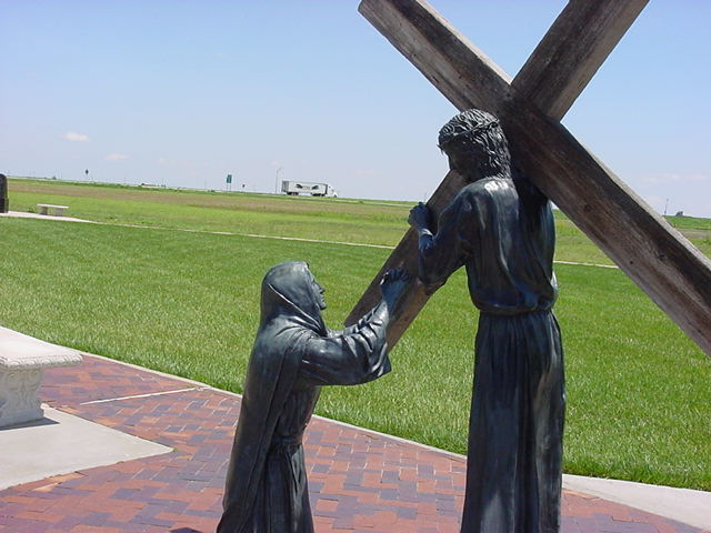 #11 Christ Carries Cross, Woman Kneeling
