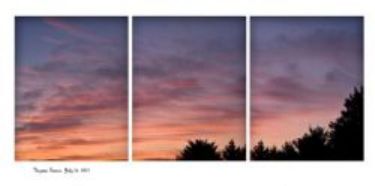 Dawn panorama tryptych