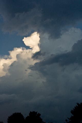 Storm clouds, bright edge