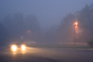 Car Driving in Fog