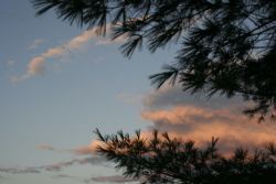 Moon and clouds