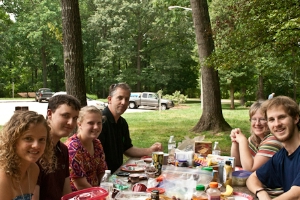 Family picnic enroute to Atlanta