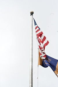 USA and Emory University flags
